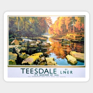 Vintage LNER Teesdale Poster Sticker